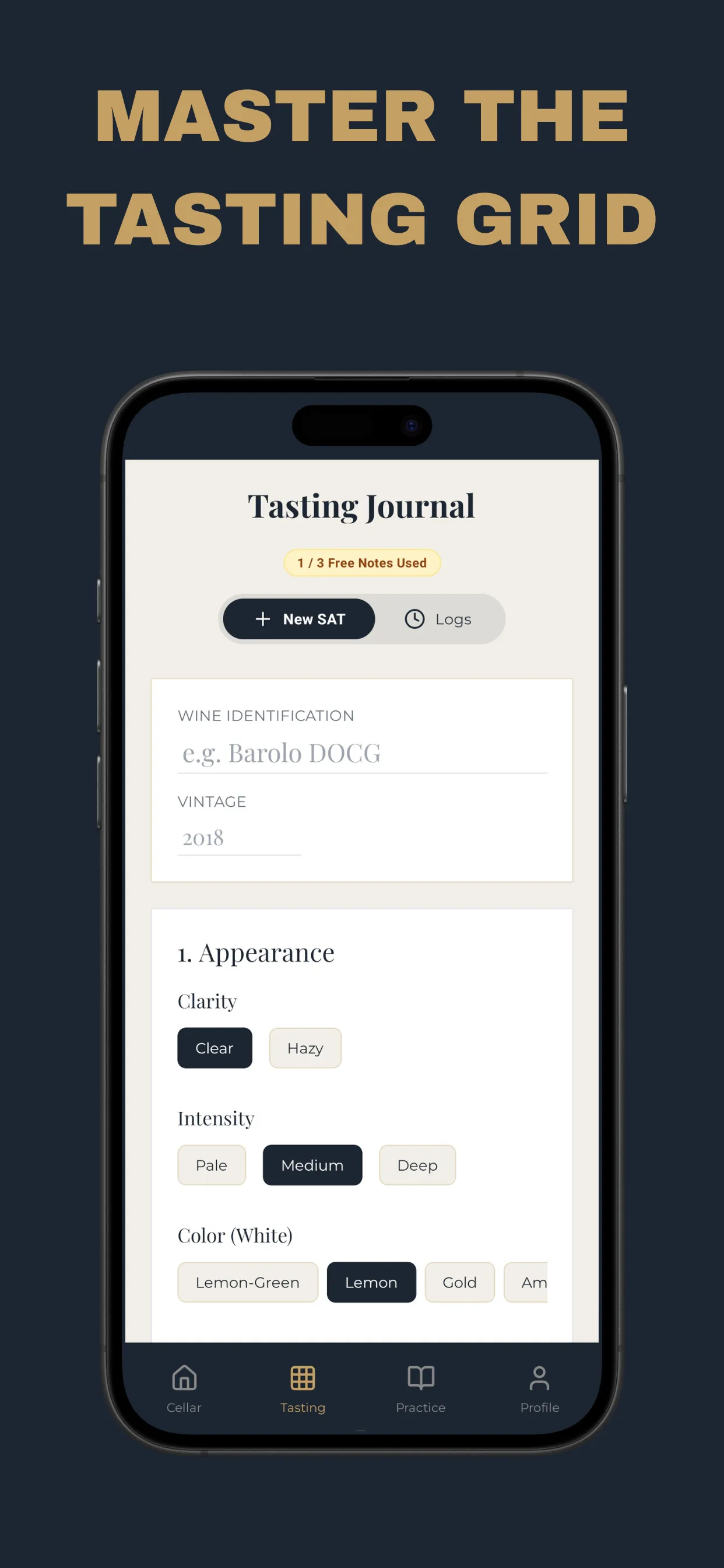 Tasting Journal